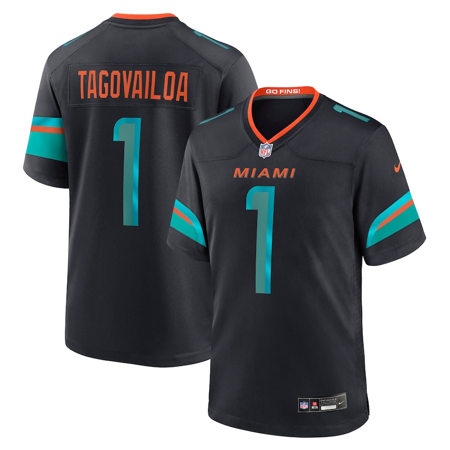 Tua Tagovailoa Miami Dolphins  2025 Rivalries Collection Game Jersey - Pitch Blue