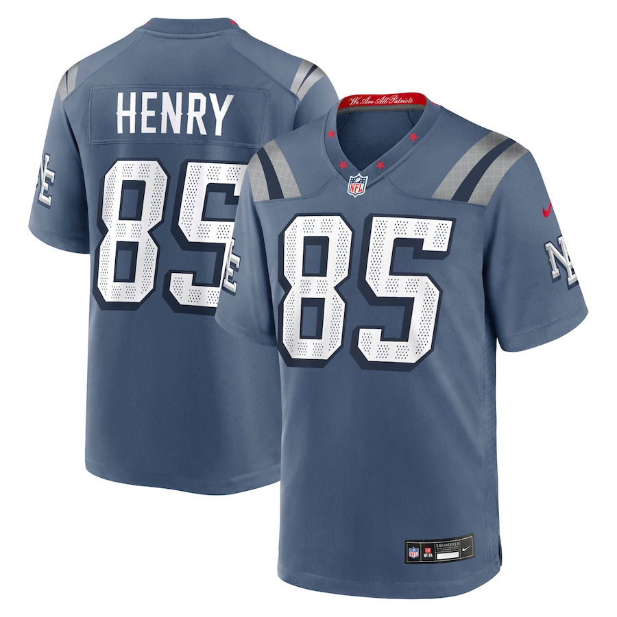 Hunter Henry New England Patriots  2025 Rivalries Collection Game Jersey - Storm Blue