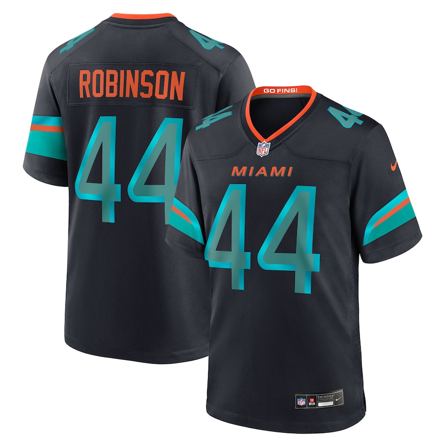 Chop Robinson Miami Dolphins  2025 Rivalries Collection Game Jersey - Pitch Blue