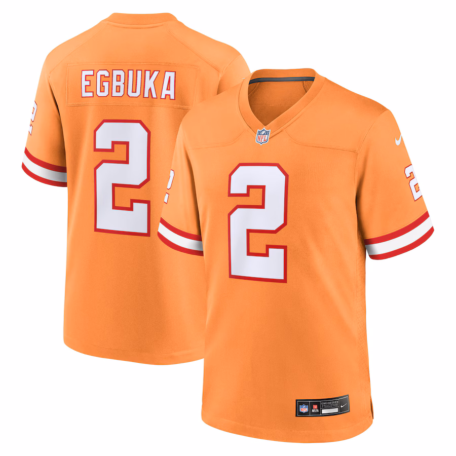 Emeka Egbuka  Tampa Bay Buccaneers  Alternate 2  Game Jersey -  Creamsicle