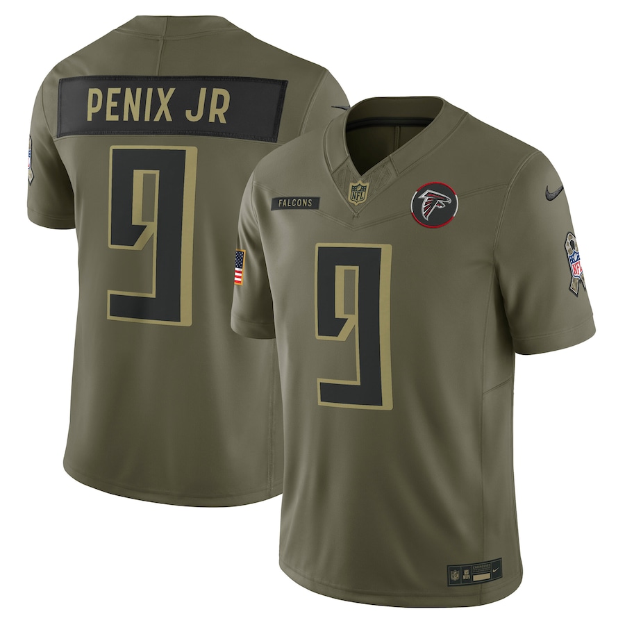 Michael Penix Jr. Atlanta Falcons  2025 Salute to Service Limited Jersey - Olive