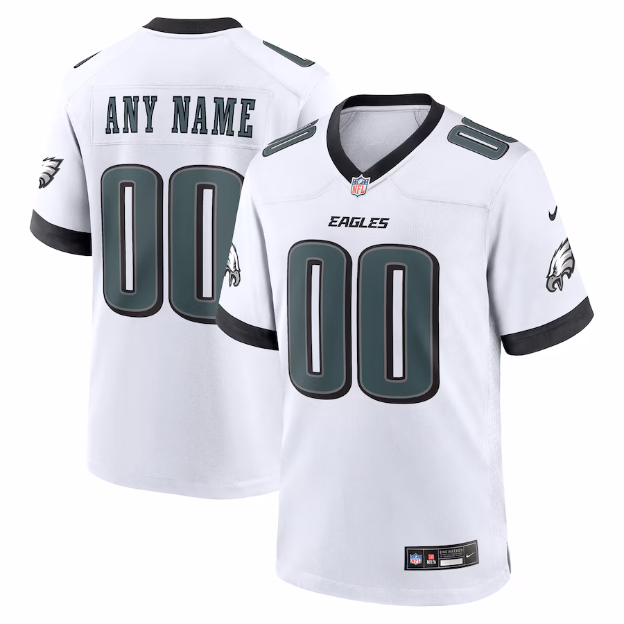 Philadelphia Eagles  Custom Game Jersey - White