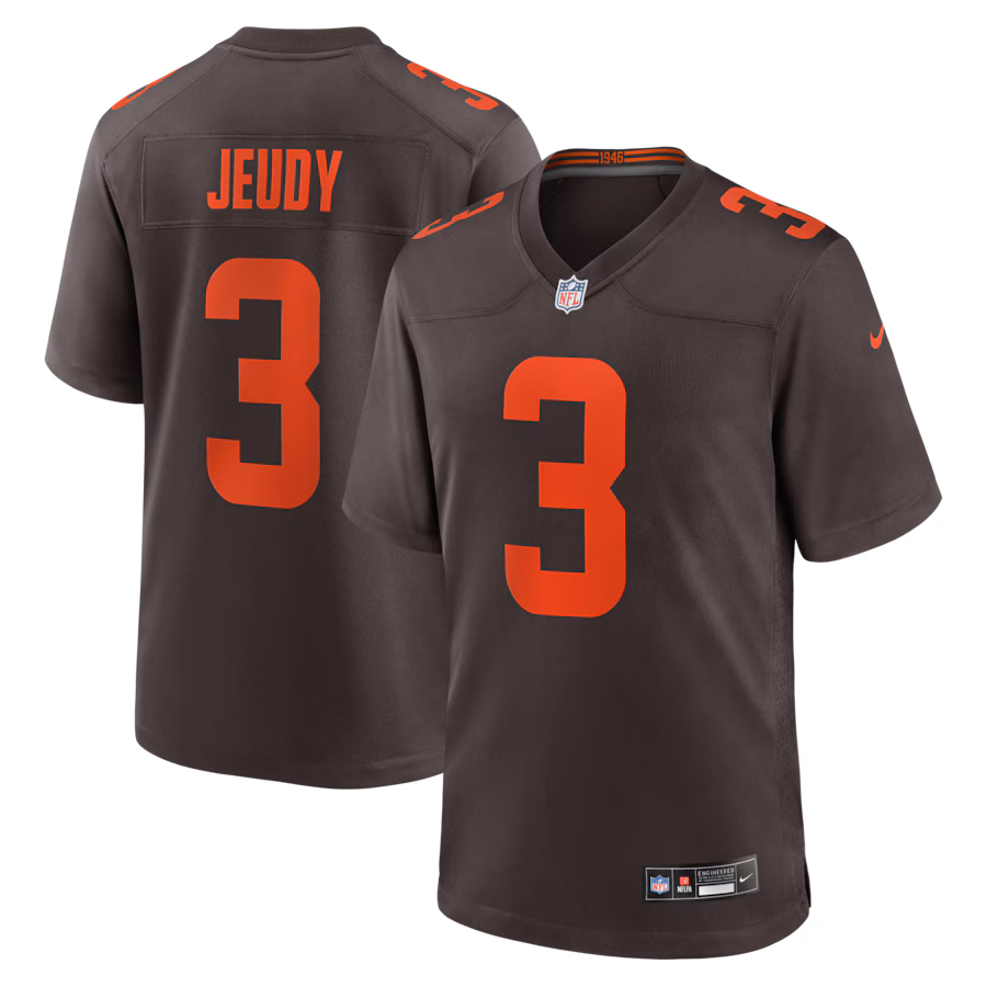Jerry Jeudy Cleveland Browns  Alpha Dawg Game Jersey - Brown