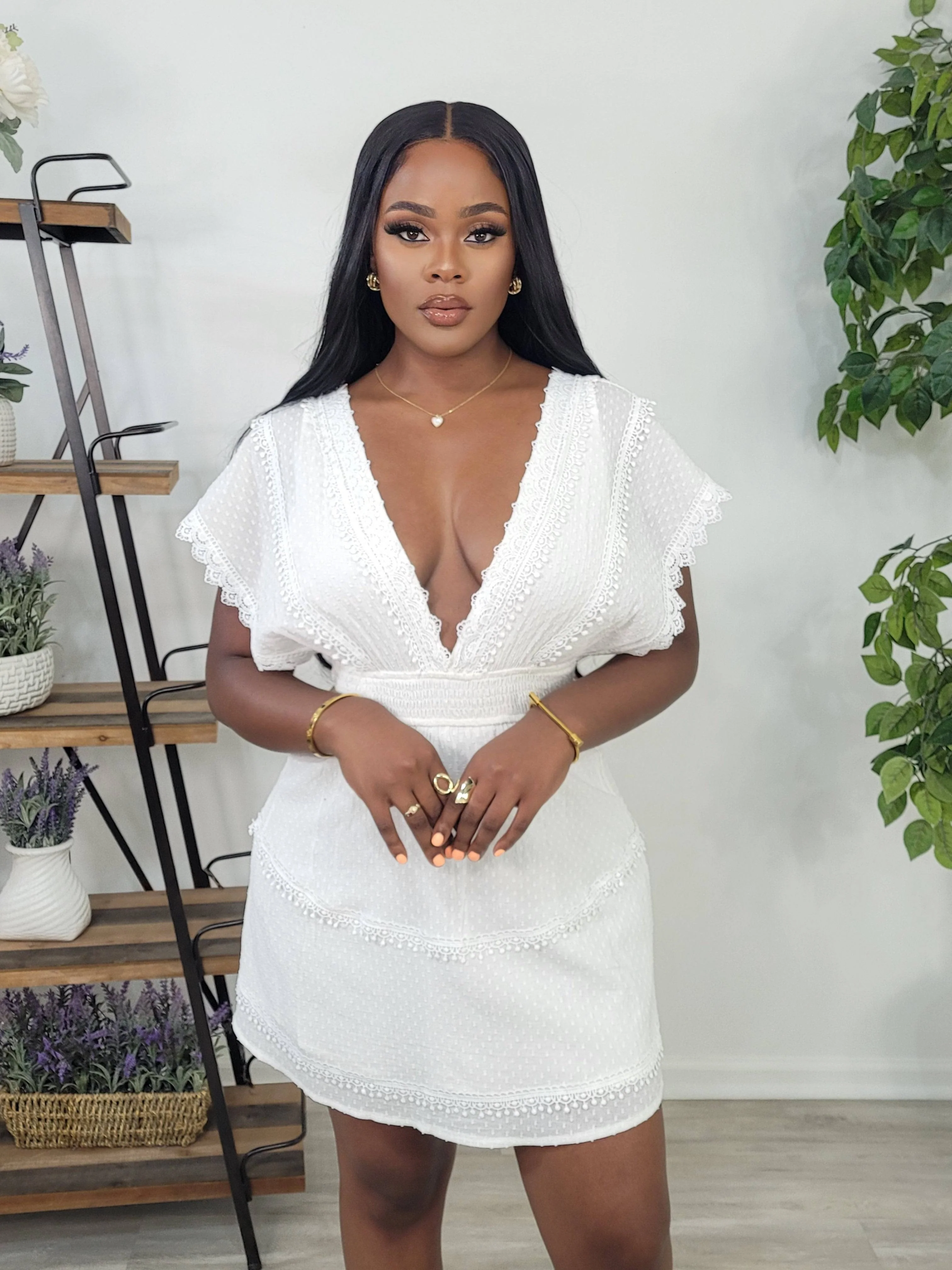 CLASSIC CUTIE MINI DRESS (WHITE)