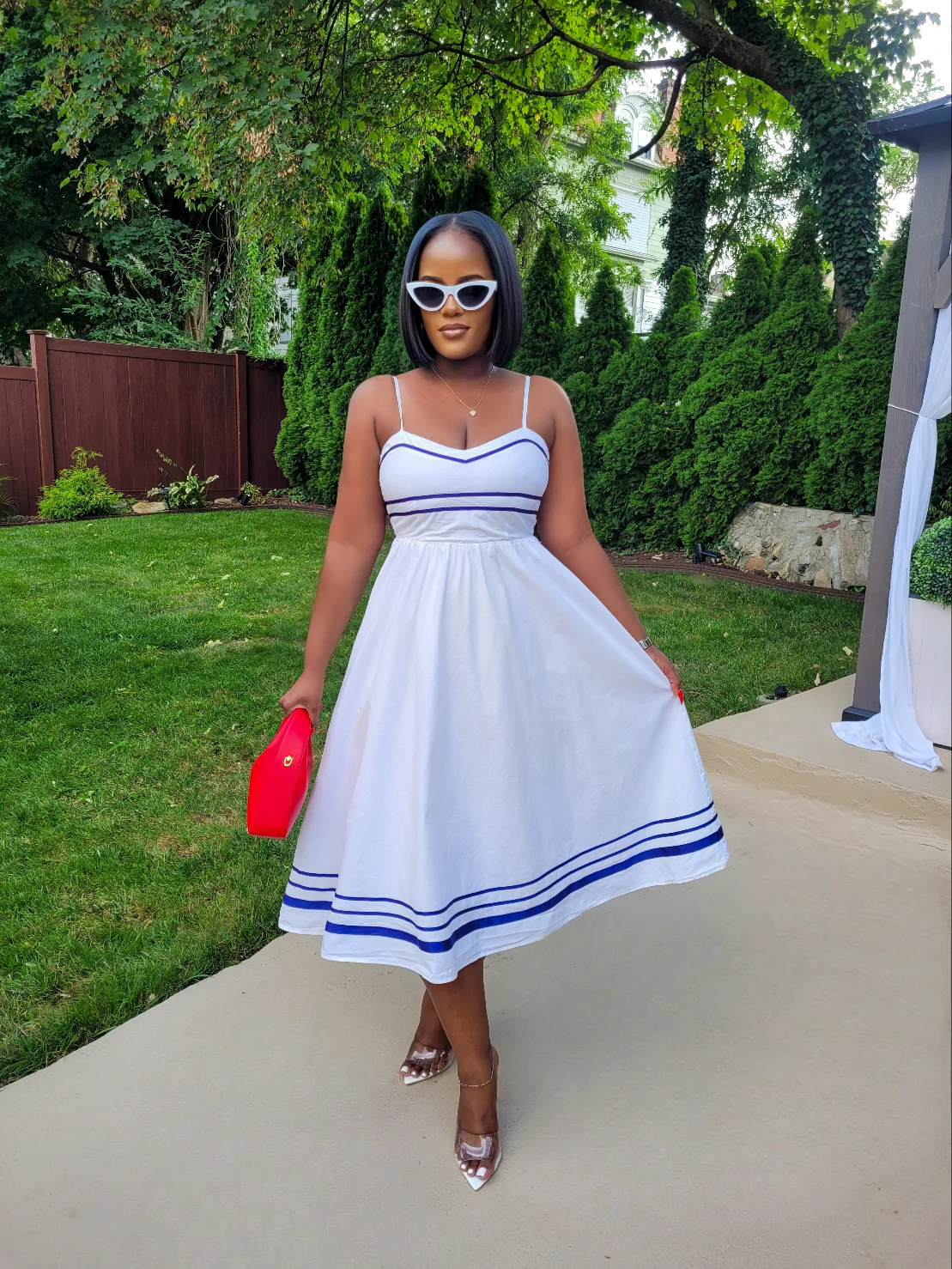 AZURE OCEAN VIBE MIDI DRESS