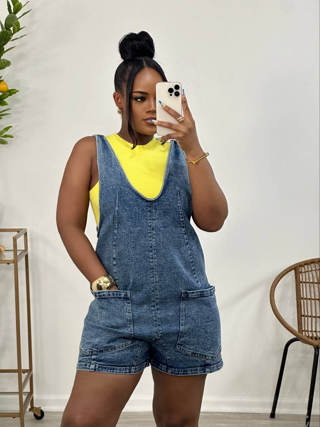 Mala Oversized Denim Romper