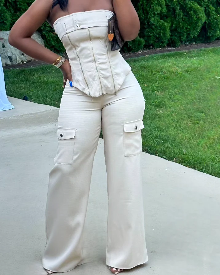COCONUT CARGO JUMPSUIT (OATMEAL)