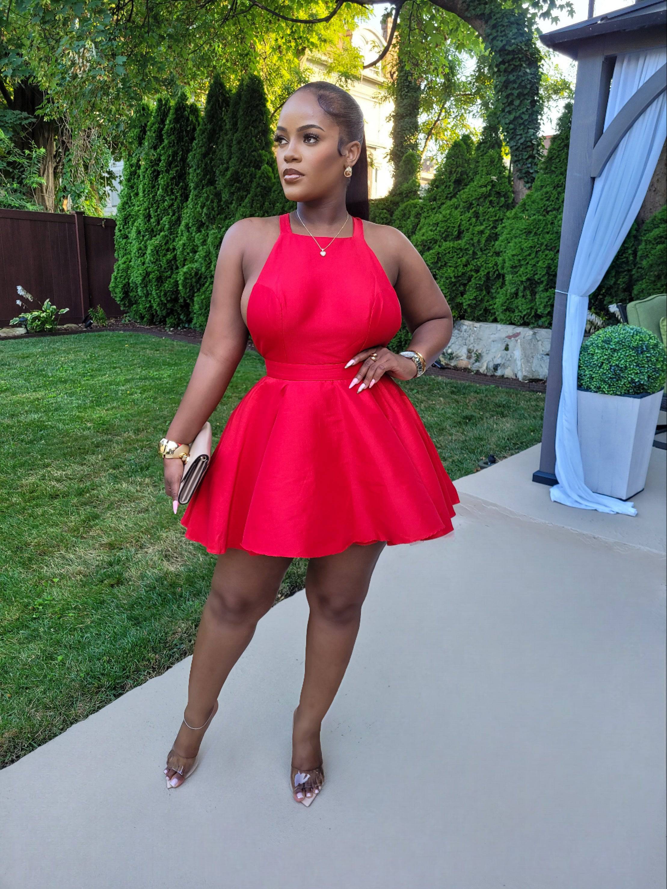 SCARLET RUBY MINI DRESS (RED)