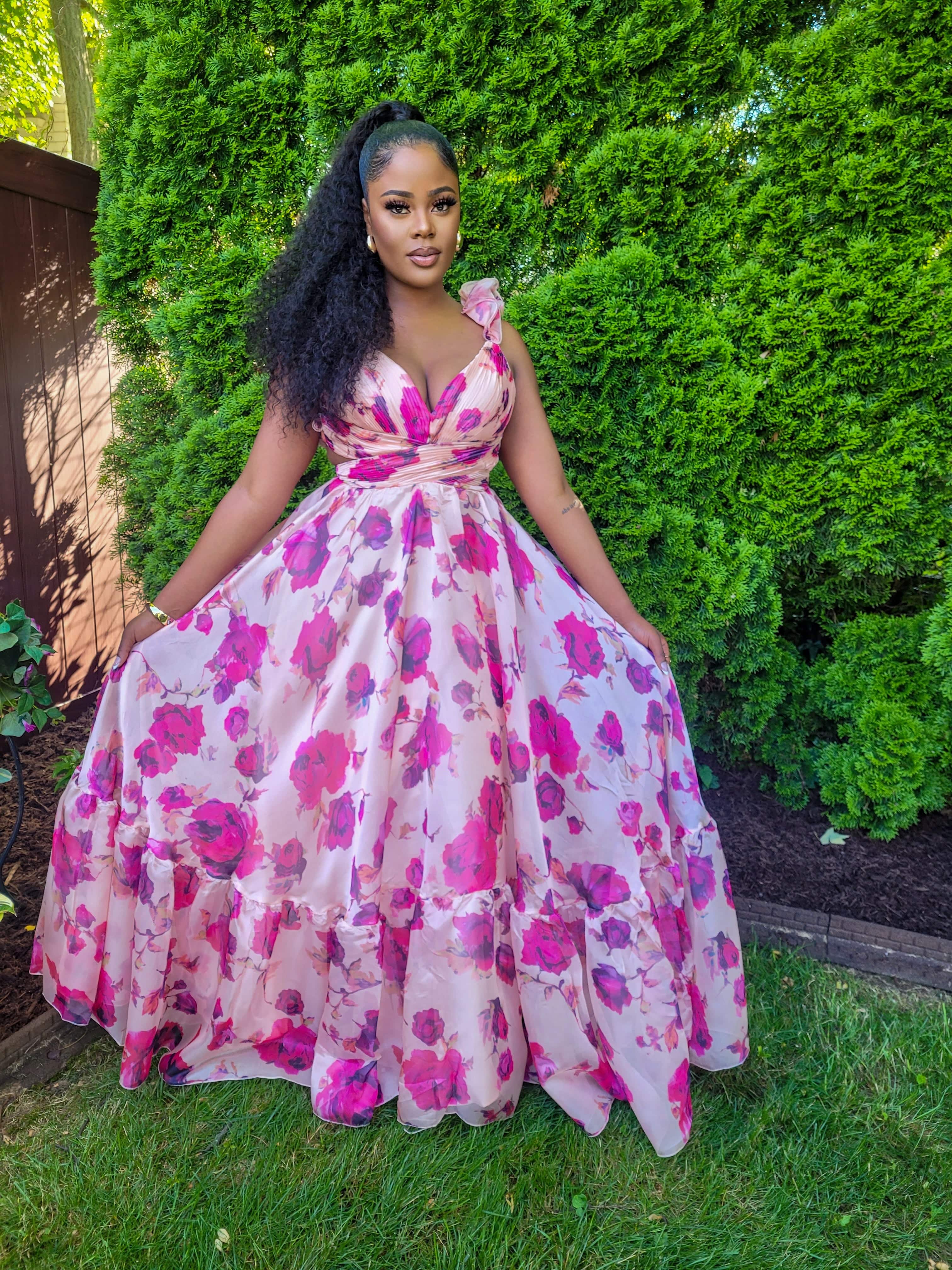 UNTOUCHABLE CHIC FLORAL MAXI DRESS