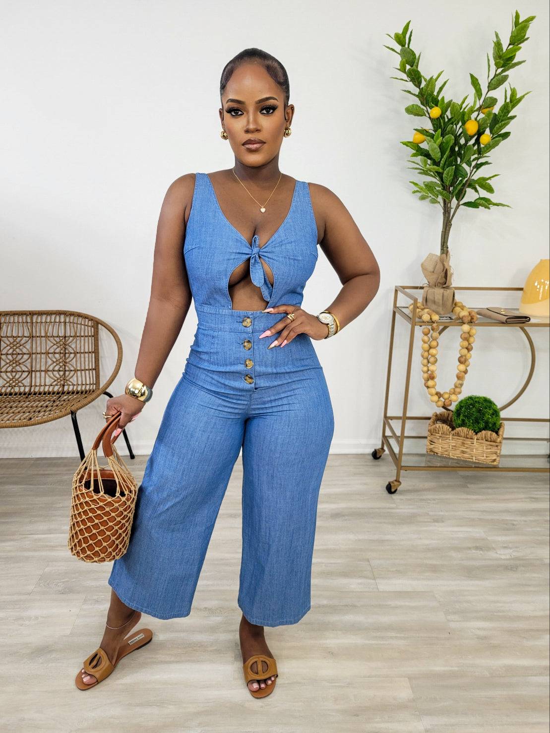 ESTELLA THREE-QUATER JUMPSUIT