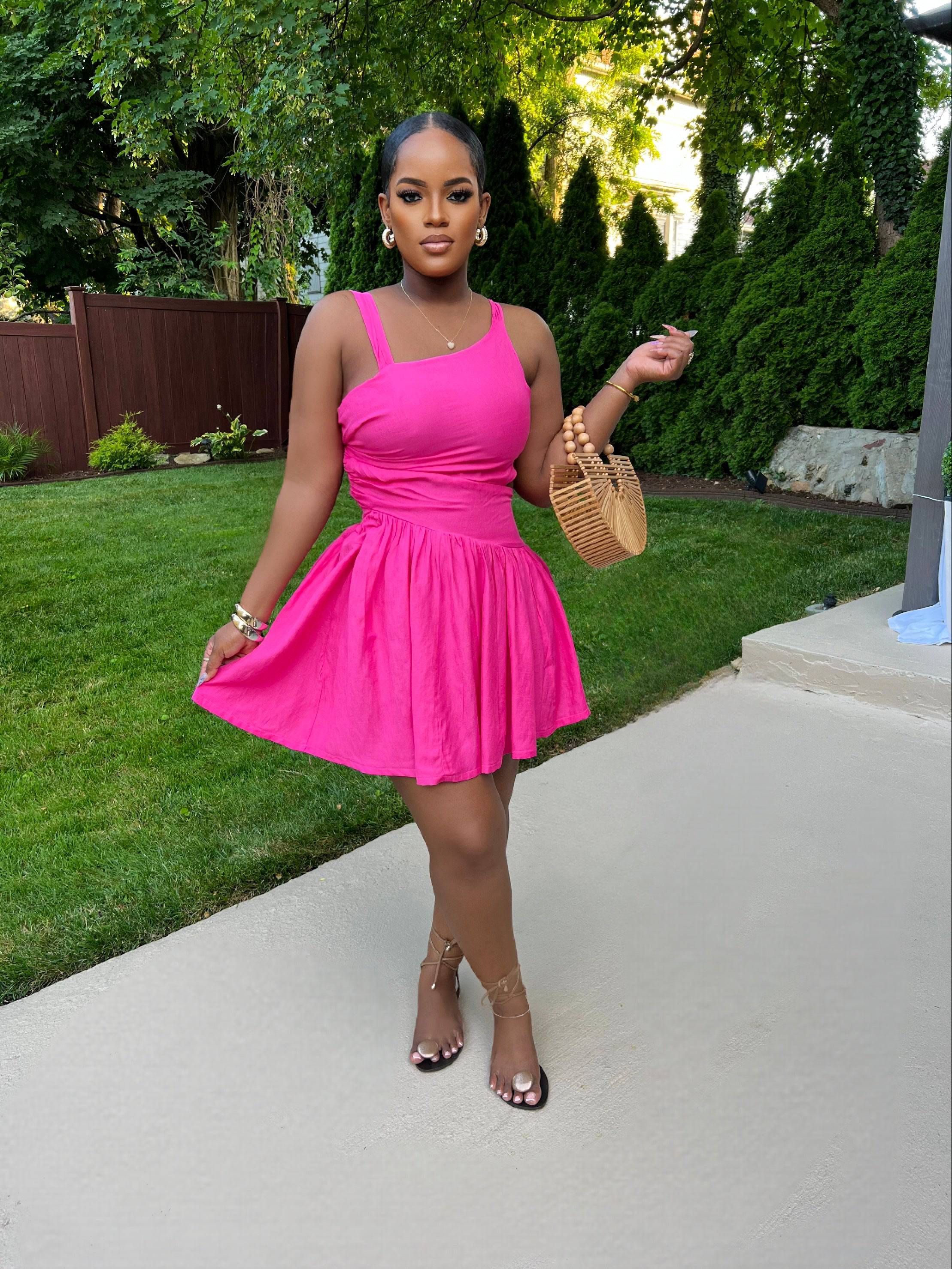 BUBBLEGUM BABE MINI DRESS (PINK)
