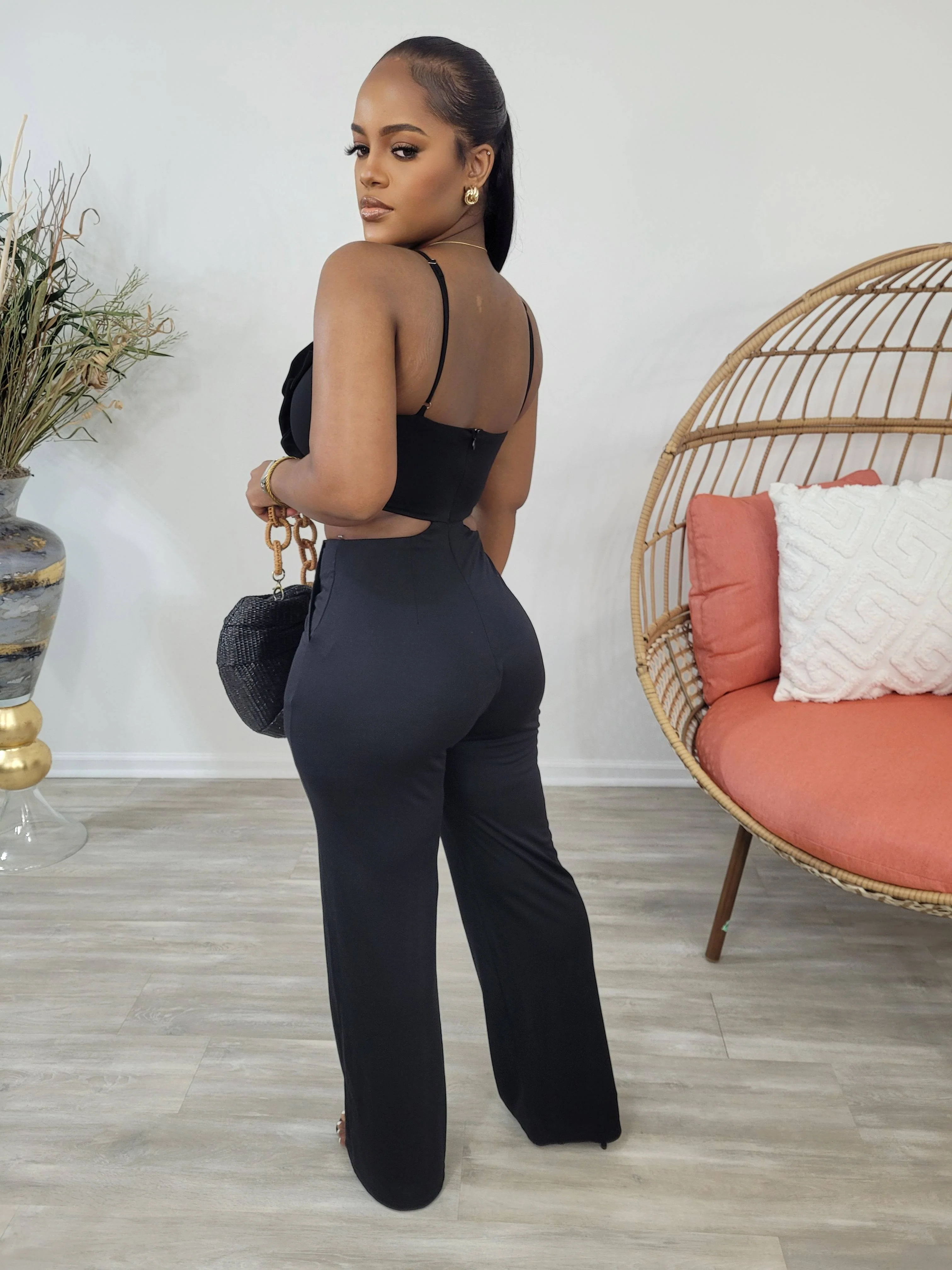 Call Me Rose Jumpsuit (Black)