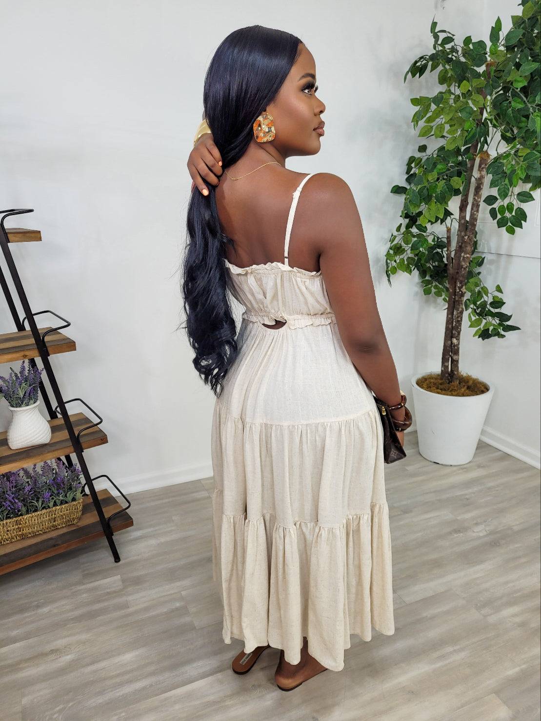 NORAH LINEN MIDI (OATS)