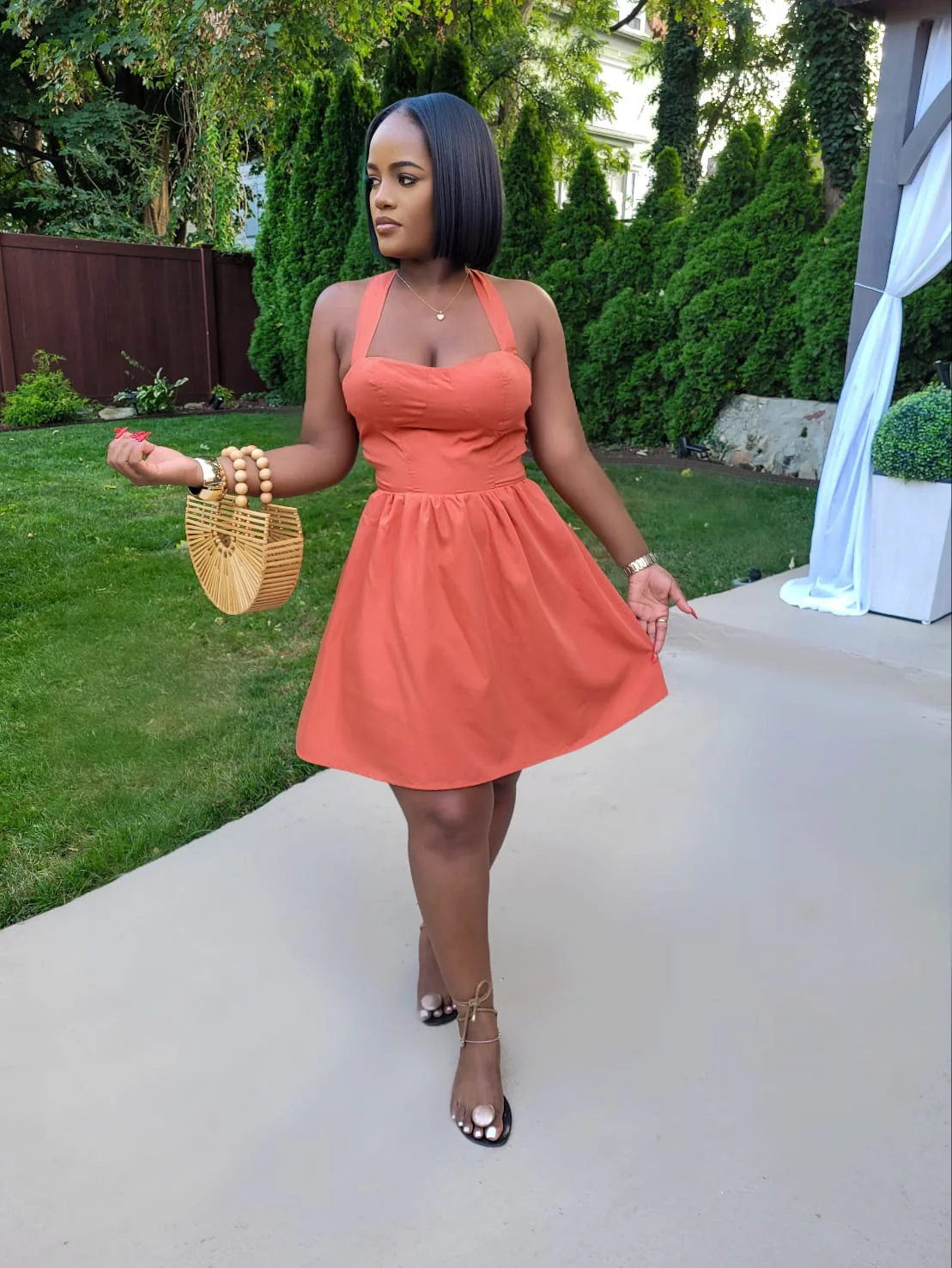 LILY FIESTA MINI DRESS (Rust)