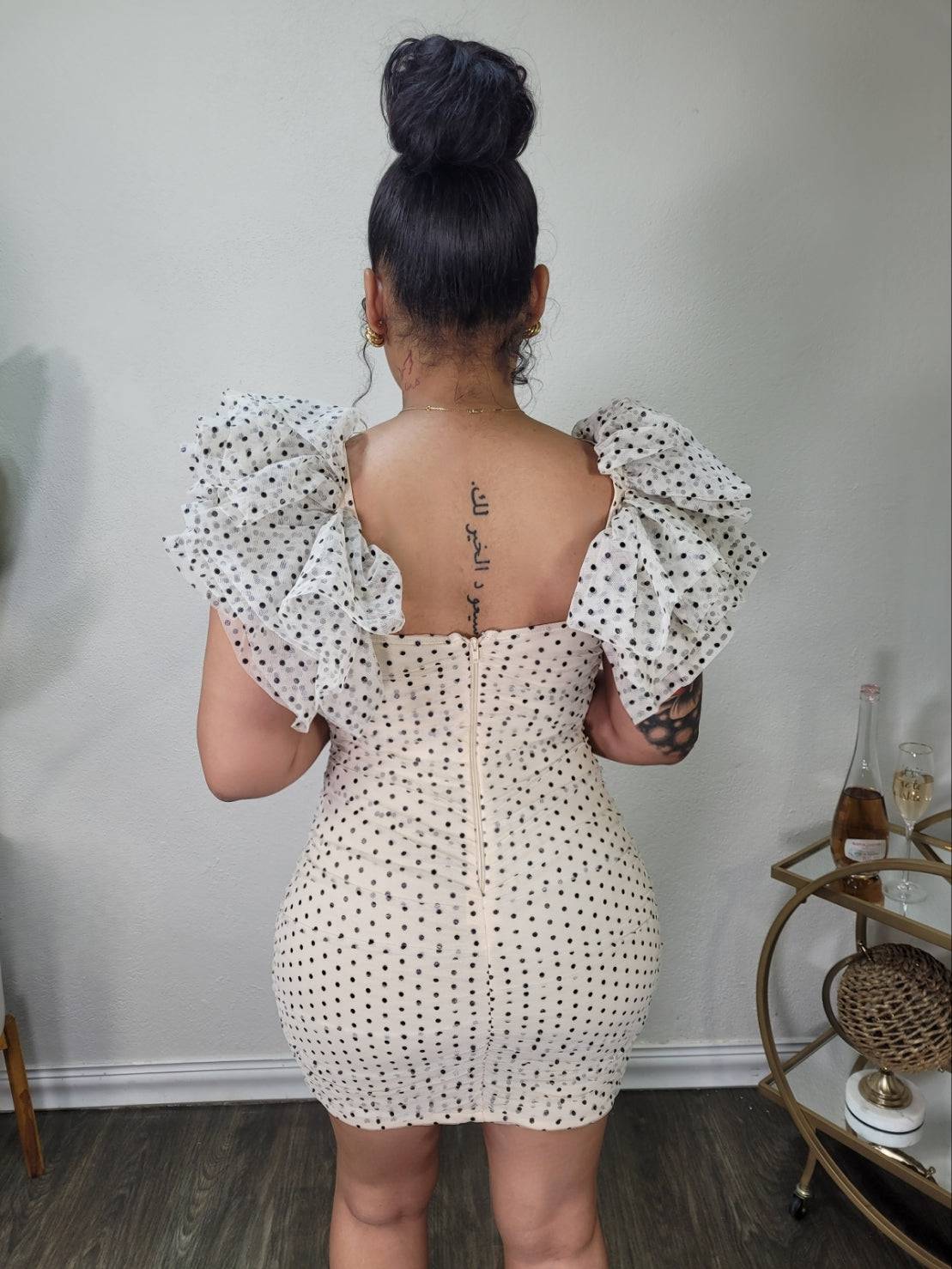 Puff Shoulder Polka Mini