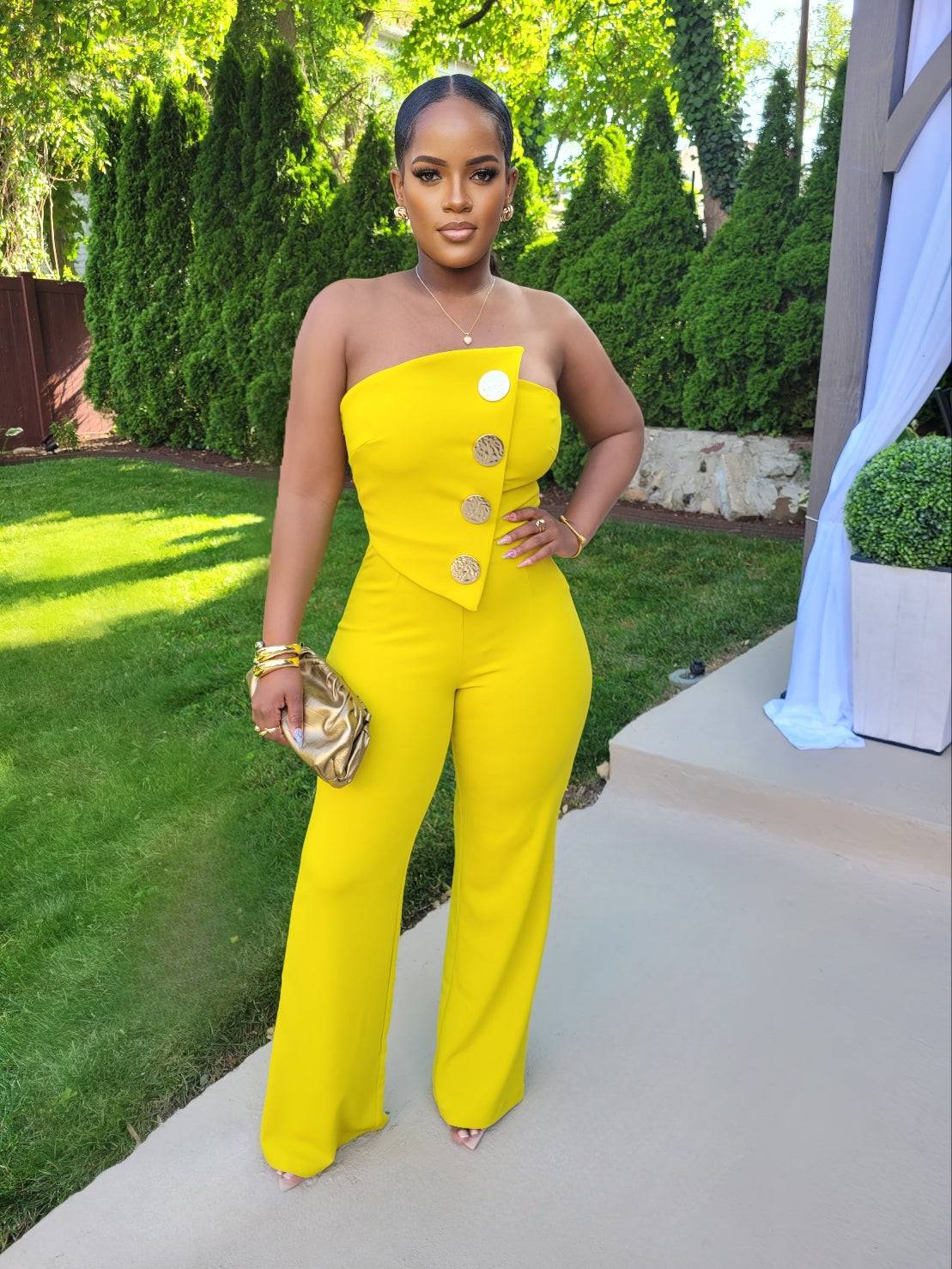 SO CHIC CITY GIRL JUMPSUIT (Lime)