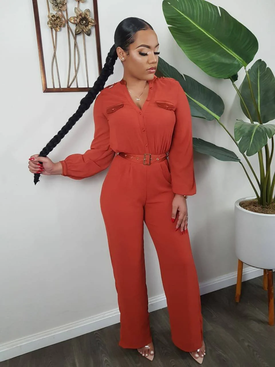 Asia Jumpsuit (Cognac)