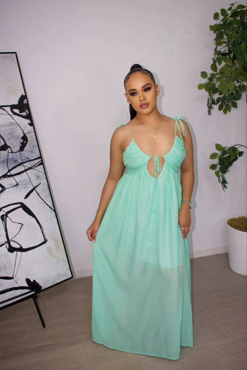 Ferosa Maxi Dress (Mint)