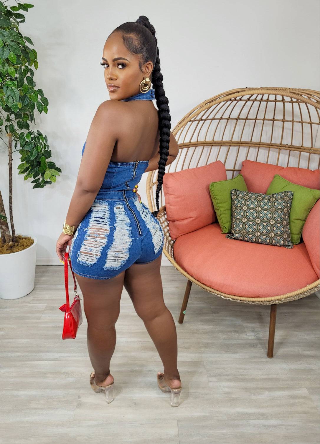 Carla Distress Romper