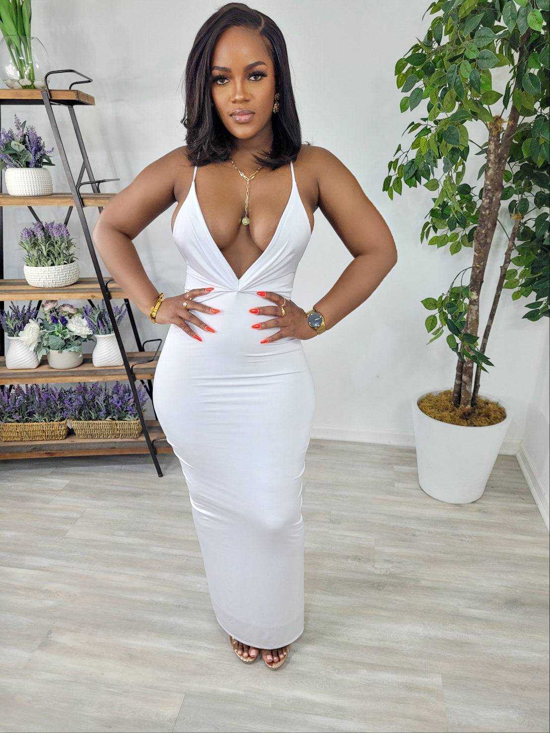 Everything Sexy Maxi Dress (White)