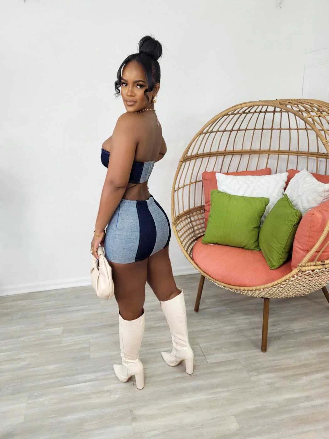 Mara Denim Skirt Set