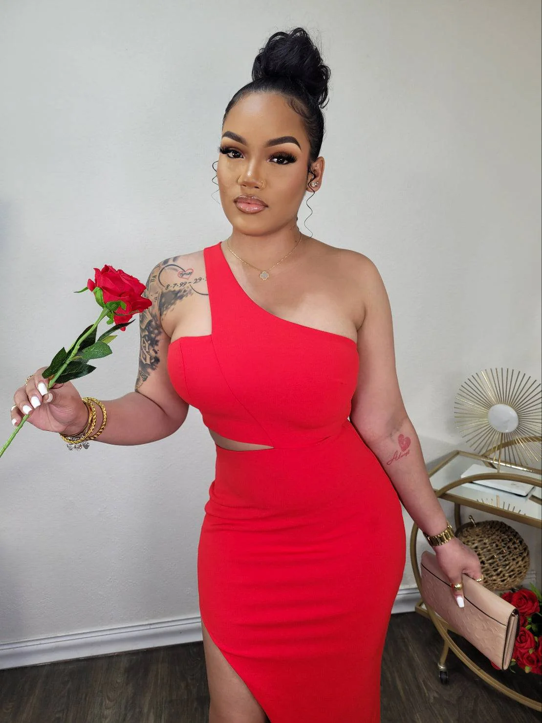 Azul Midi Dress (Red)