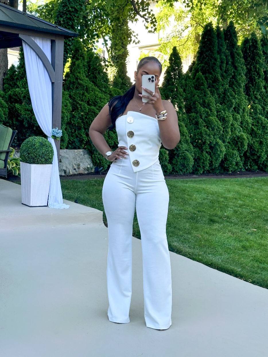 SO CHIC CITY GIRL JUMPSUIT (WHITE)