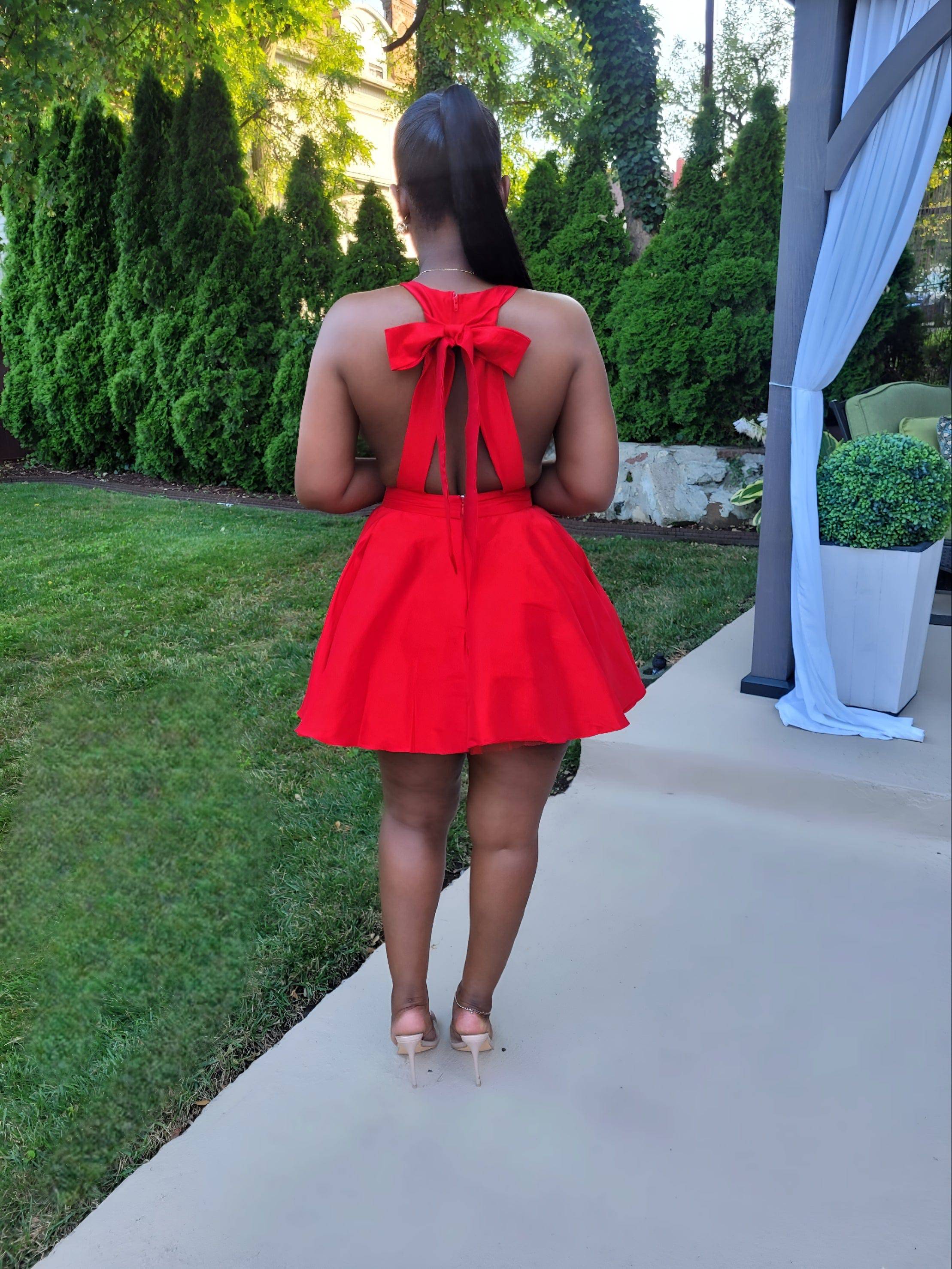 SCARLET RUBY MINI DRESS (RED)