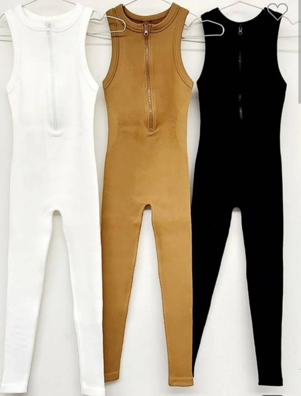 Zip Up Tank Rib Jumpsuit