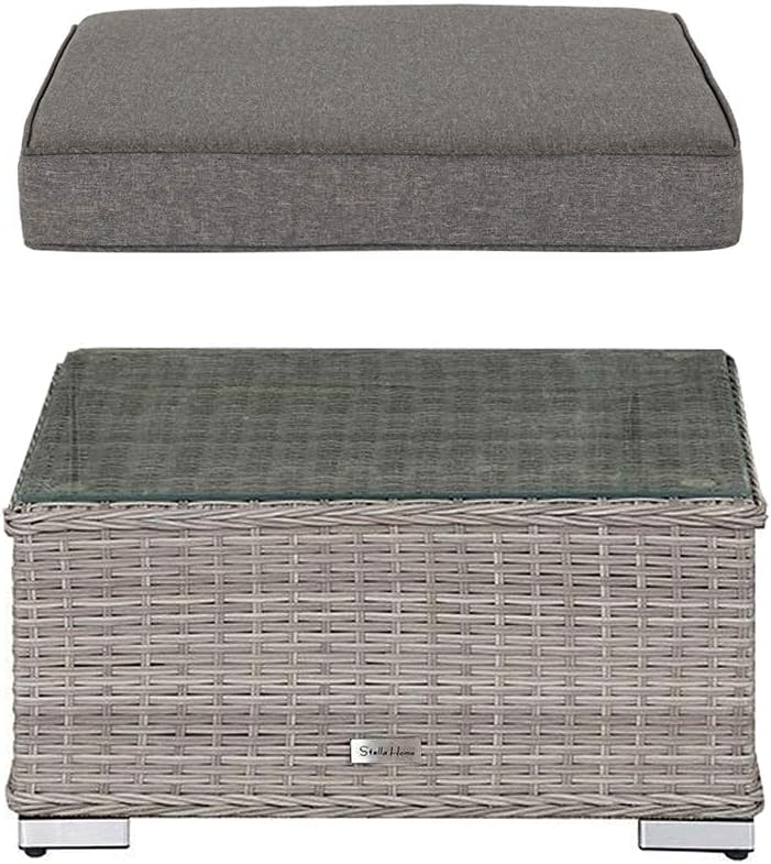 SUSIE'S GARDEN Wicker Patio Furniture Conversation Set No Assembly