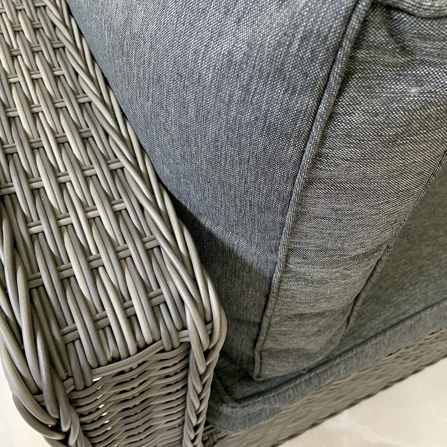 SUSIE'S GARDEN Wicker Patio Furniture Conversation Set No Assembly Outdoor Sectional Sofa