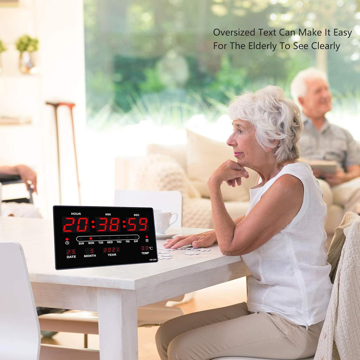 IGTAZY Digital Wall Clock Large Display,13inch Led Decorative Wall