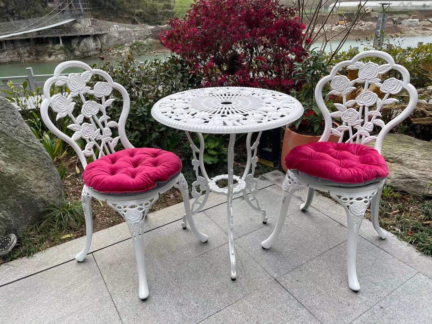 U/D Patio Bistro Table Set,5 Picec Outdoor Patio Set RustResistant
