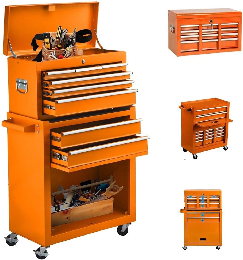 Costway 1 PCS 5-Drawer Plastic Rolling Storage Cart With 4 Universal Wheels Dresser Cabinet - View #11