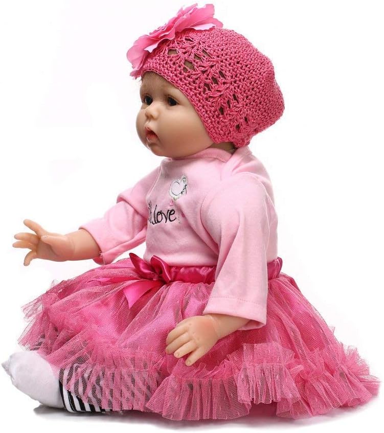 55CM Full Body Vinyl 22 Inch Reborn Doll Girl Toddler Dolls Handmade Gift Toy 7 thumbnail image