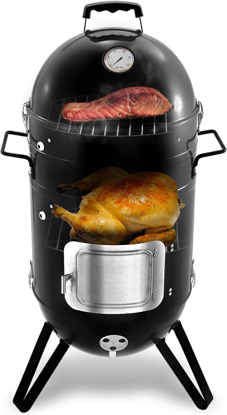 CUE WAY K-1 Vertical Smoker Grill Combo | BBQ Smoker | Multi-Fuel ...