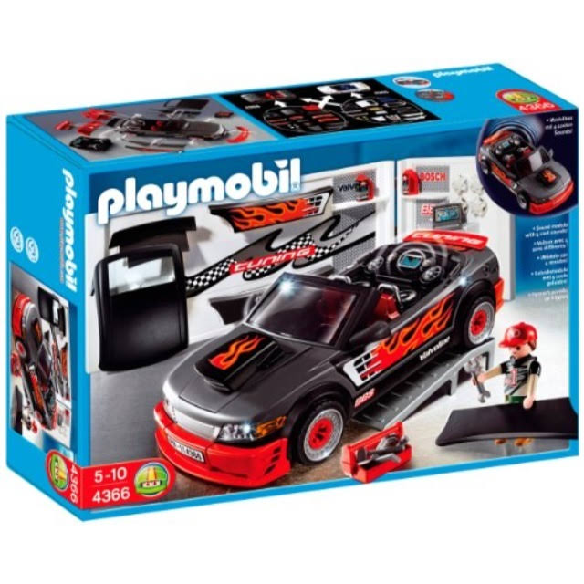 Playmobil Tuning Workshop & Car With Sounds - Interactive Car Repair Toy Set For Kids | Battery Powered