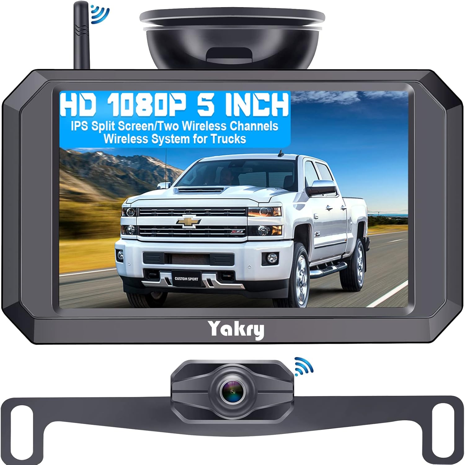 Wireless Backup Camera HD 1080P with 5“ Monitor Hitch Rear View Camera