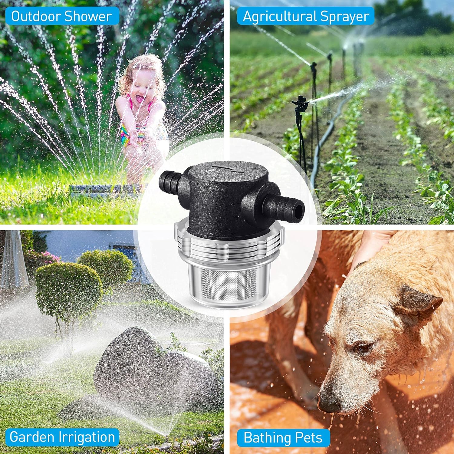 1/2 Inches Water Pump Strainer, Compatible with 3/8 Inches Hose Barb In ...