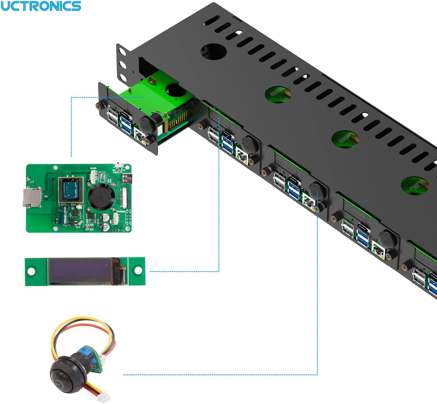 Computer Components Complete Ultimate Raspberry Pi Rack Mount Enclosure ...