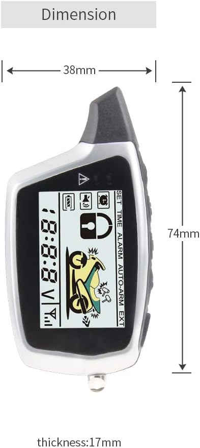 Produktbild von Radarwarner Für Auto EASYGUARD EC202 2-Wege Autoalarm Mit LCD-Pager – Fernstart, Mikrowellensensor & Schockalarm Für 12V-Autos Auto Alarmanlage Mit Bewegungsmelder