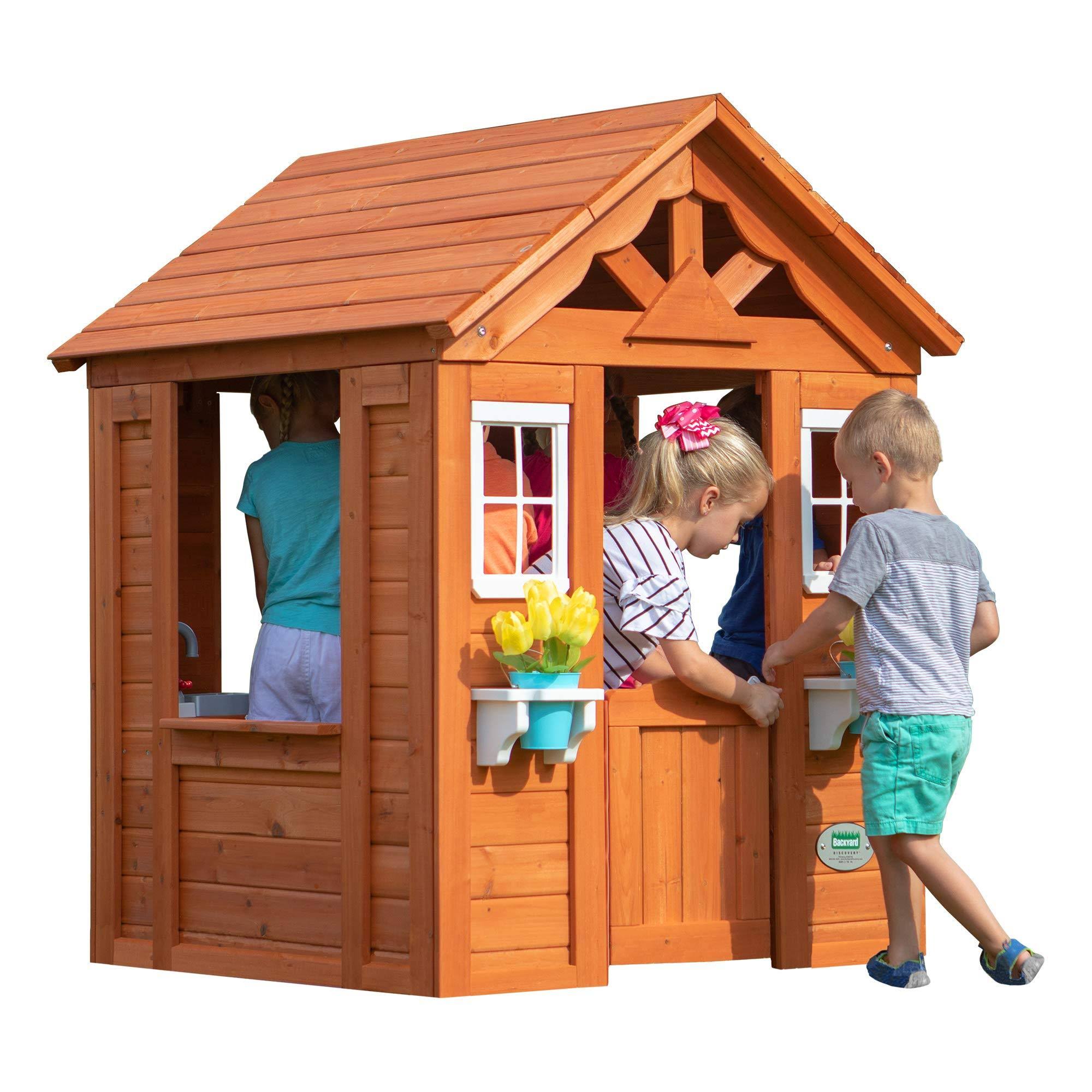 Kids Play House Quot;Outdoor Wooden Playhouse For Kids 4-8, With