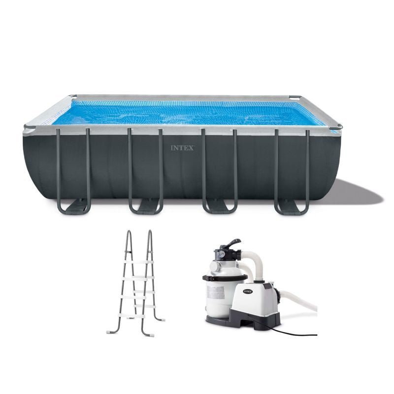 Pool Intex-18Ft x 52In Ultra XTR Rectangular Frame Swimming Pool Set w ...