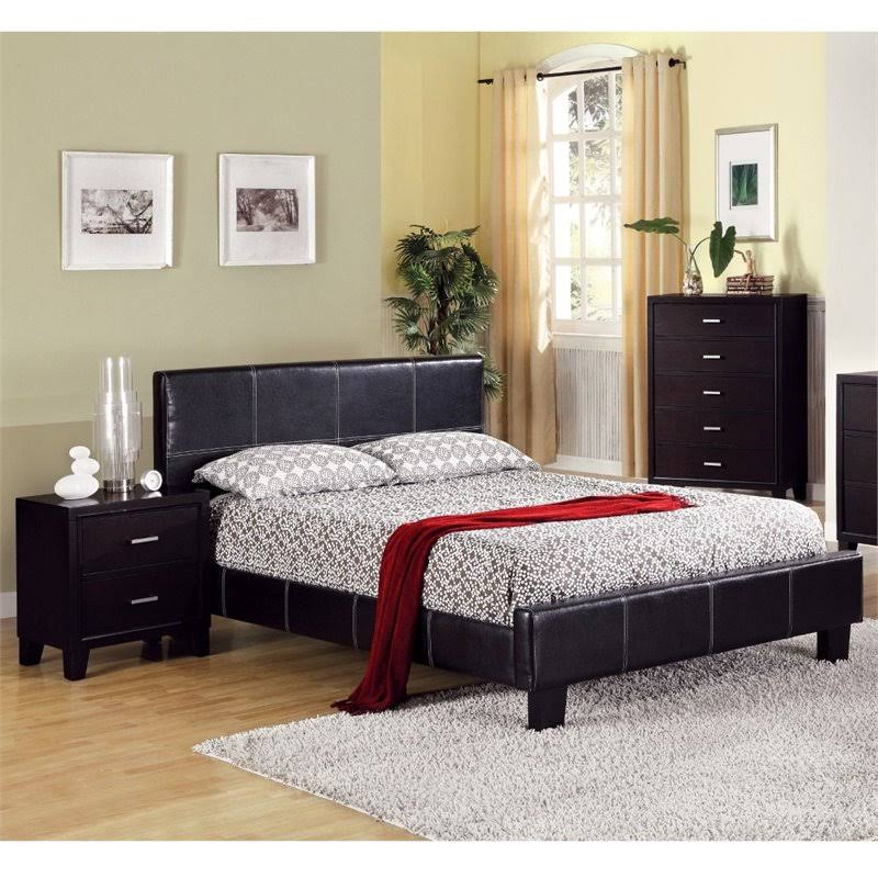 Furniture of America Sentrium 2 Piece Full Bedroom Set in Espresso ...
