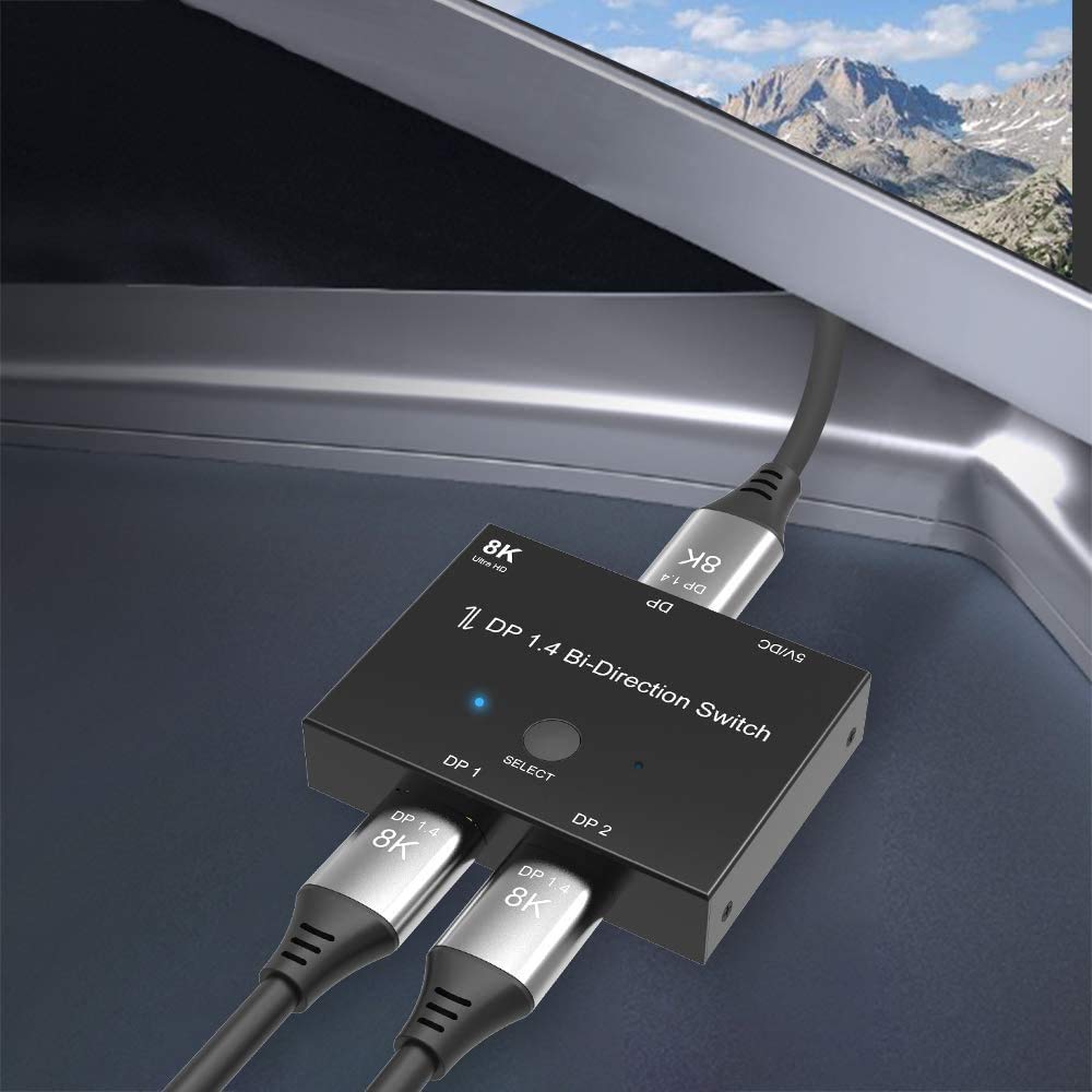 Angusplay DisplayPort Switch 8K Splitter Bidirectional DP 1.4 Switcher ...