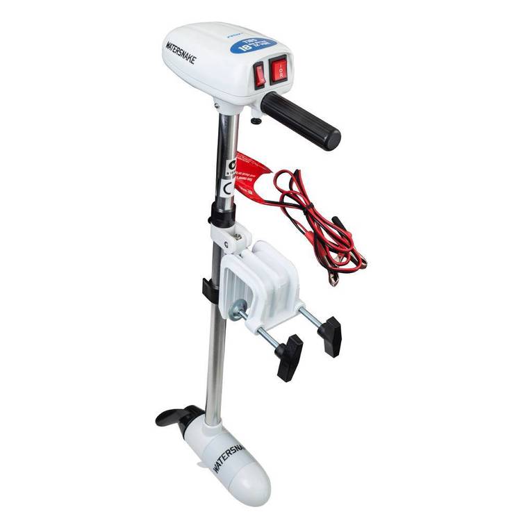 Watersnake T-18 Transom Mount Electric Motor White 18 lb