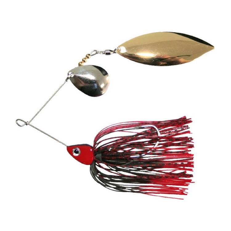Tackle Tactics Striker Spinnerbait Lure Red Black Scale
