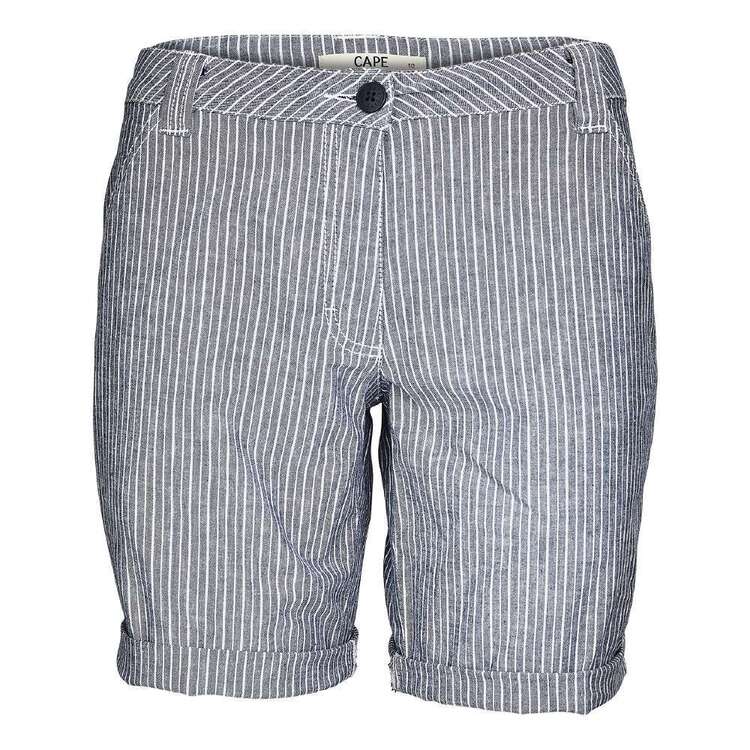 Cape Women's Ida Stripe Shorts Chambray