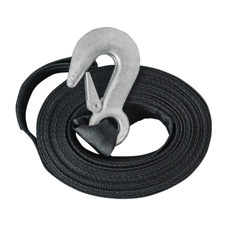Atlantic Webbing Strap Spare 7.5m Snap Hook Black