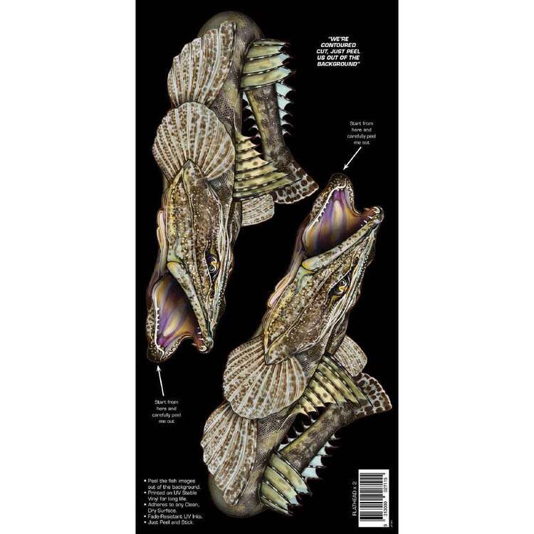 AFN Retro Style Fish Sticka Flathead Brown